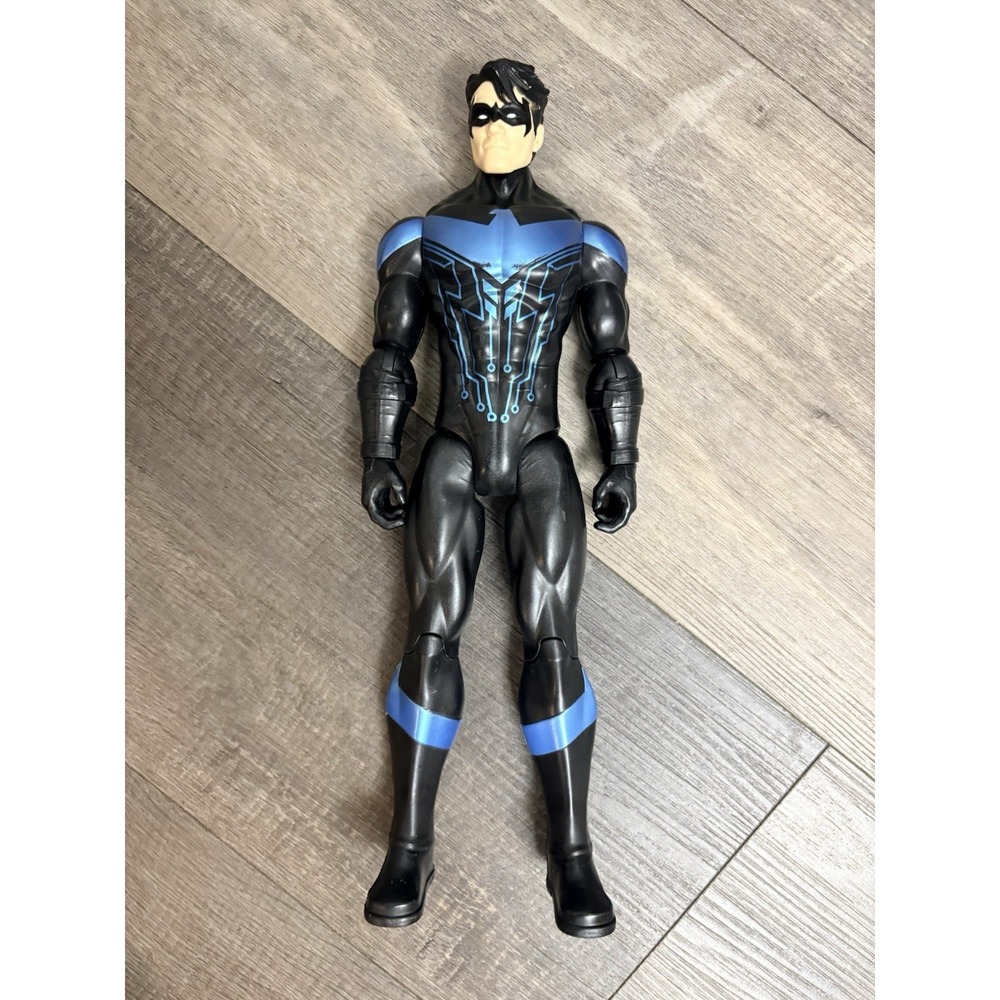 DC Comics Spin Master Nightwing 12" Action Figure Bat-Tech Blue Suit preowned